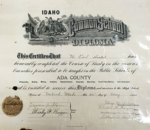 Ustick Eighth Grade Diploma